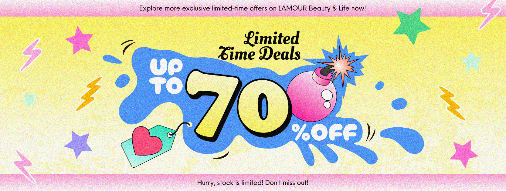 Limited Time Deals up to 70% off