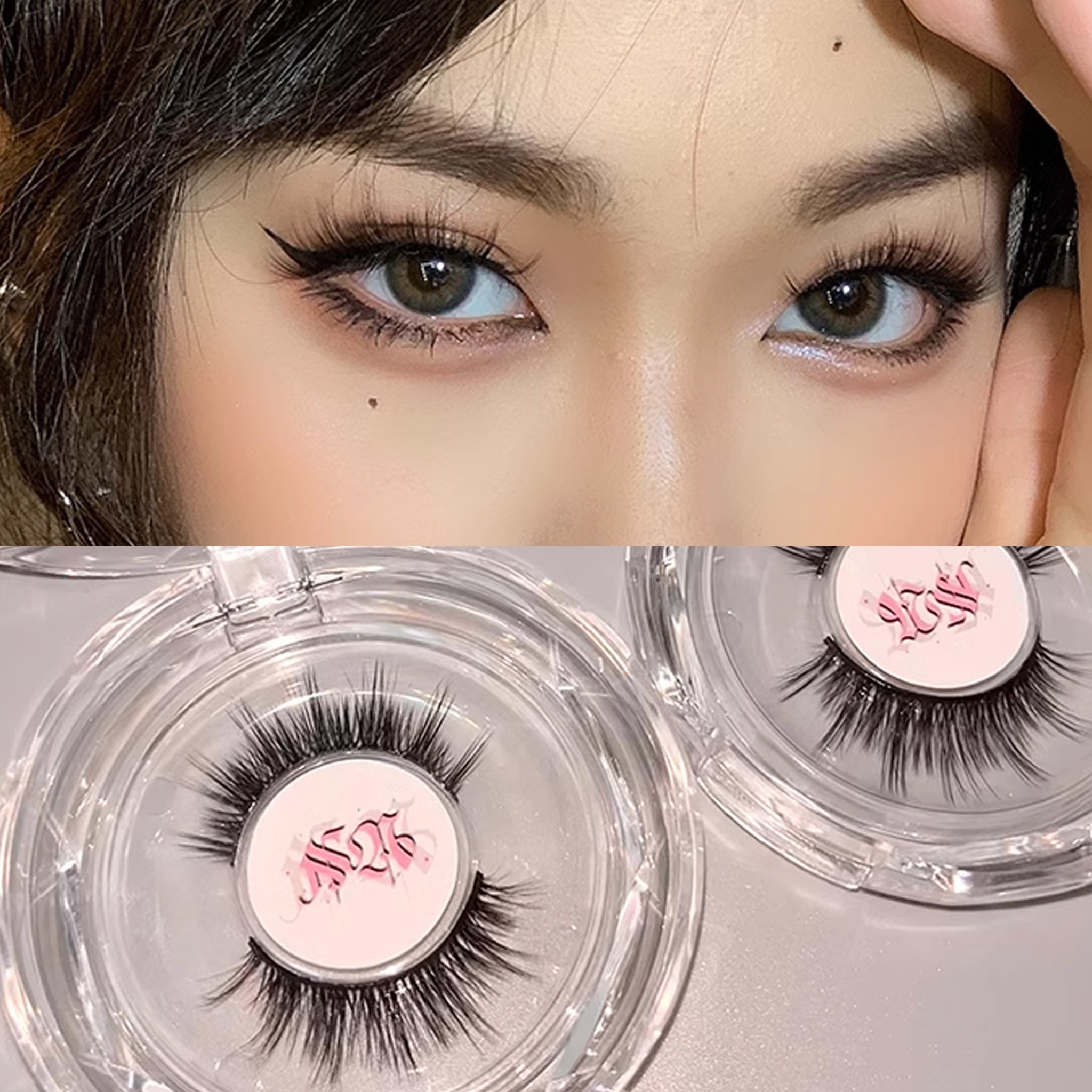 Dorisue Halloween Eyelashes Light Pink for eyelash extensions Goth