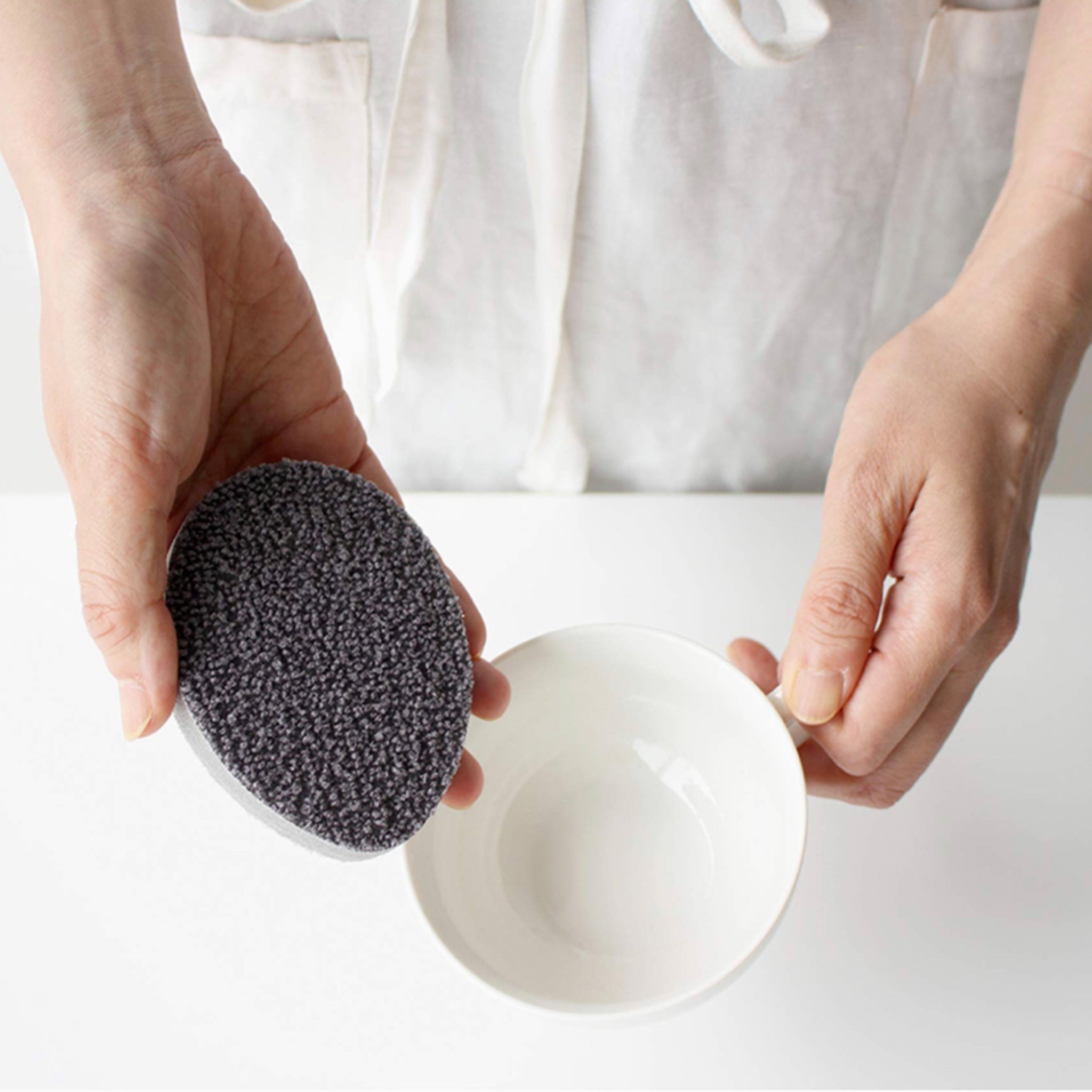 MARNA Double-Sided Sponge Wipe Remove Tea Dirt Grey