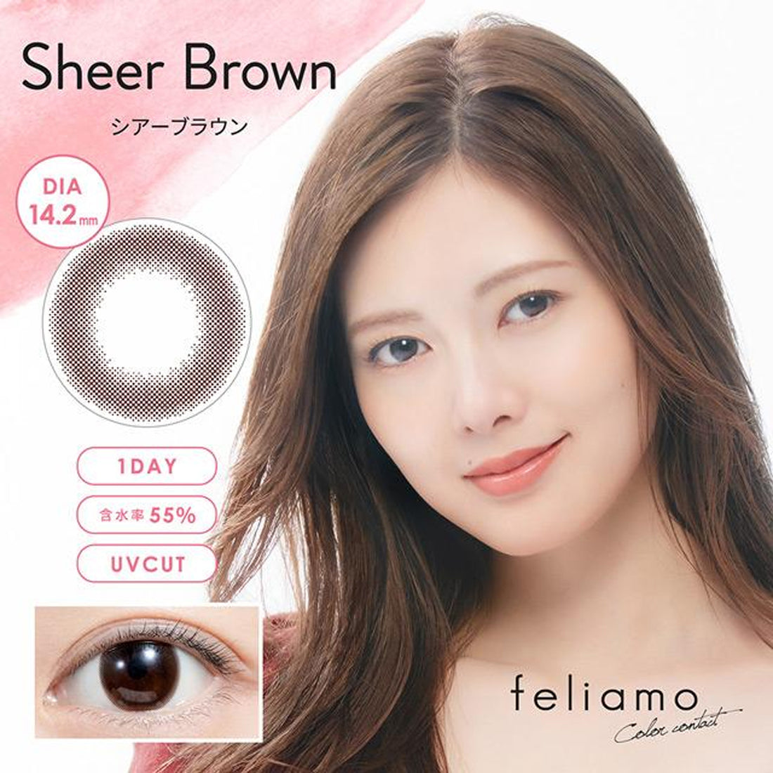 Feliamo 1Day Contact Lenses-Sheer Brown 10pcs