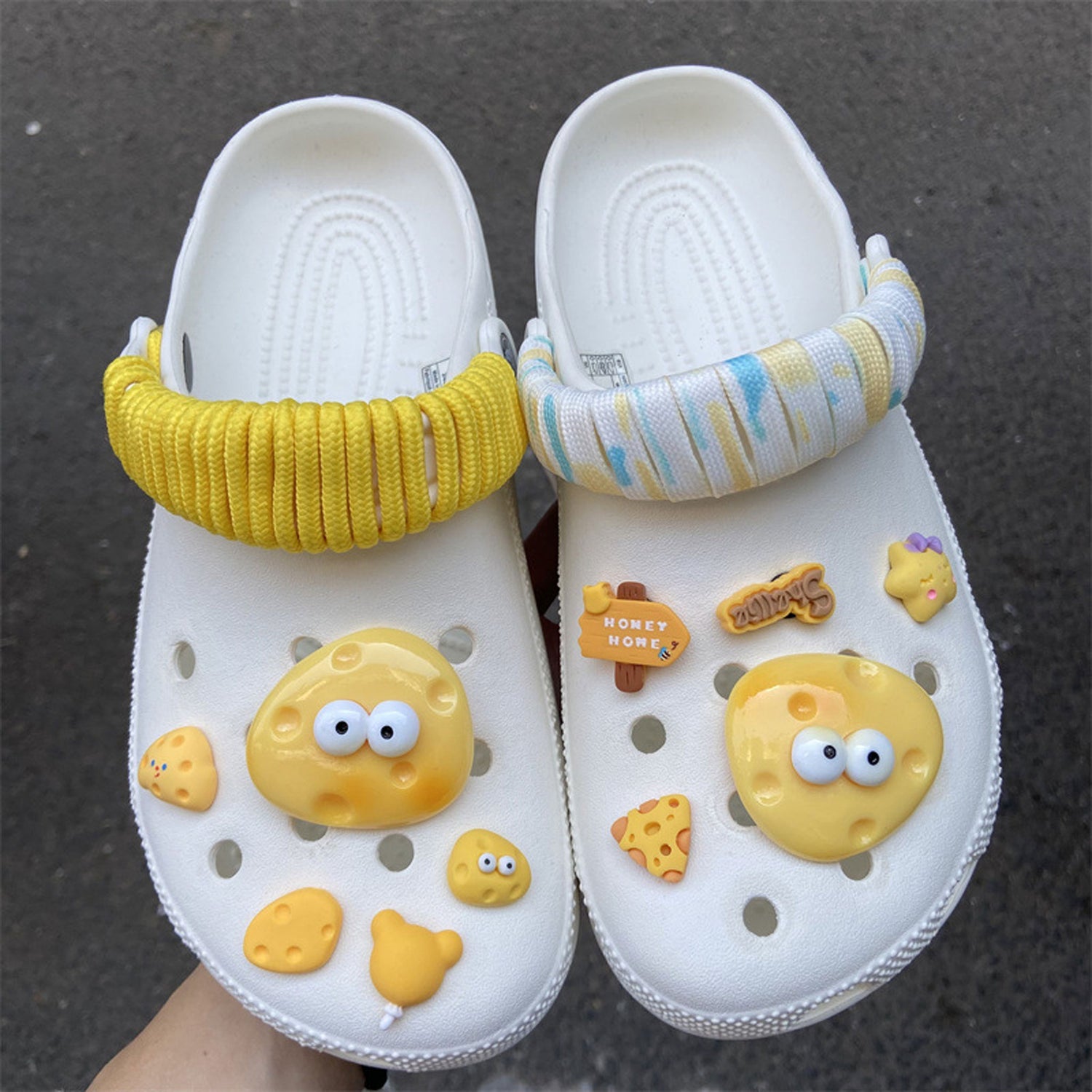 Cute Yellow Cheese Crocs Shoes Charms 1pack