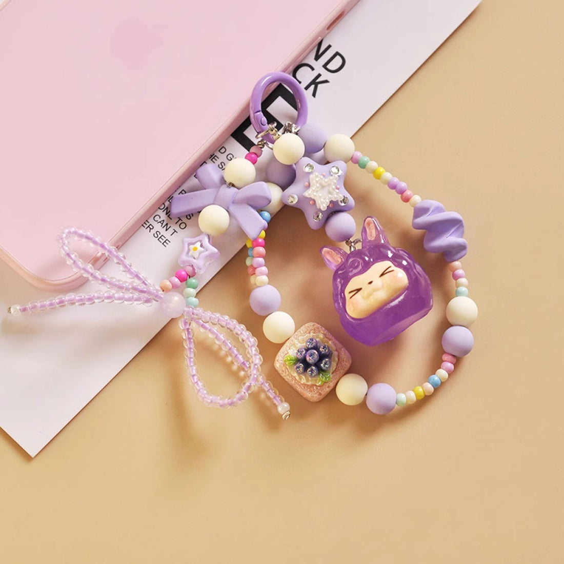 Cartoon Cute Phone Chain Purple