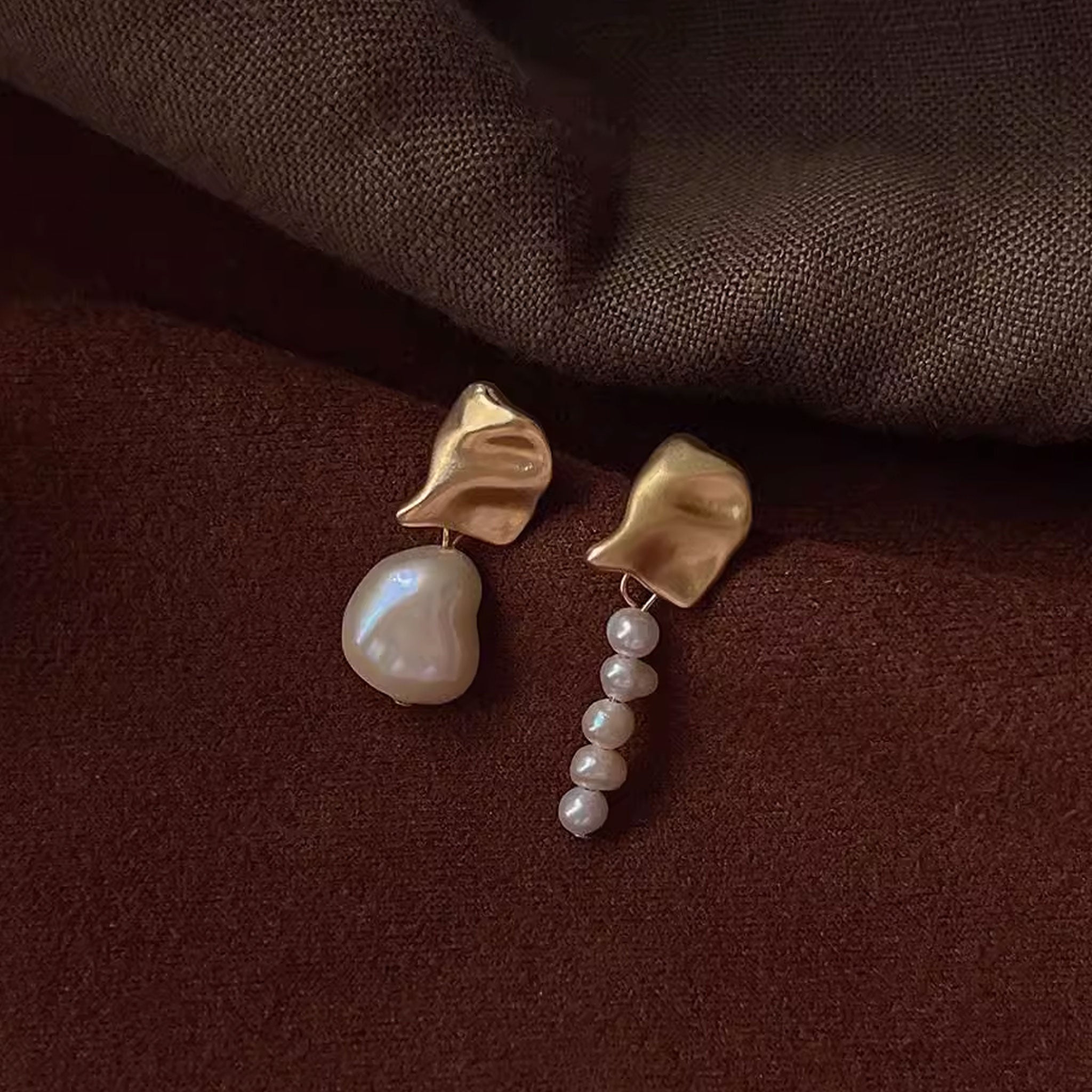 Baroque-Style Pearl Earrings 1pair – LAMOUR Beauty & Life