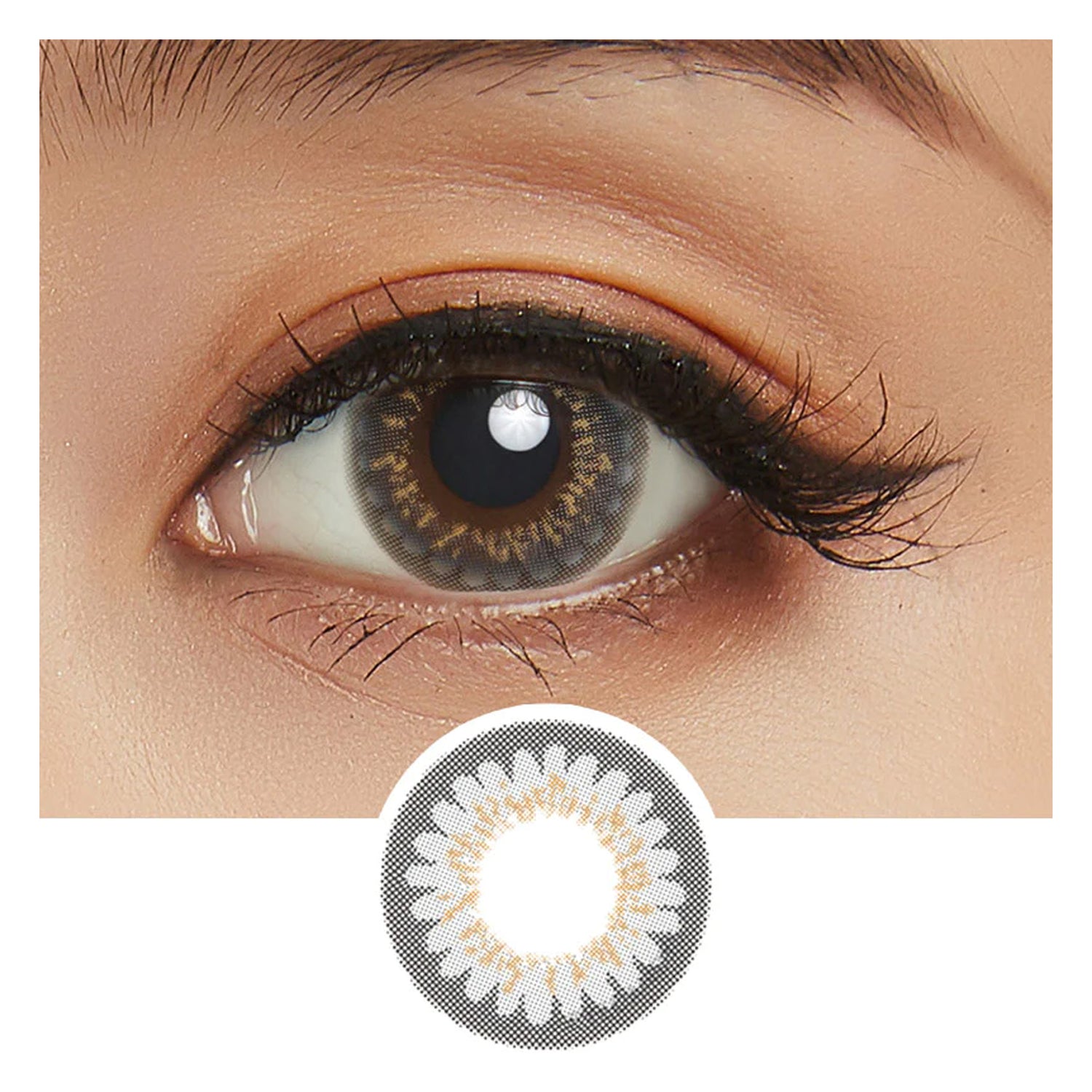 LIL MOON 1Month Contact Lenses-Milky Gray 1pc