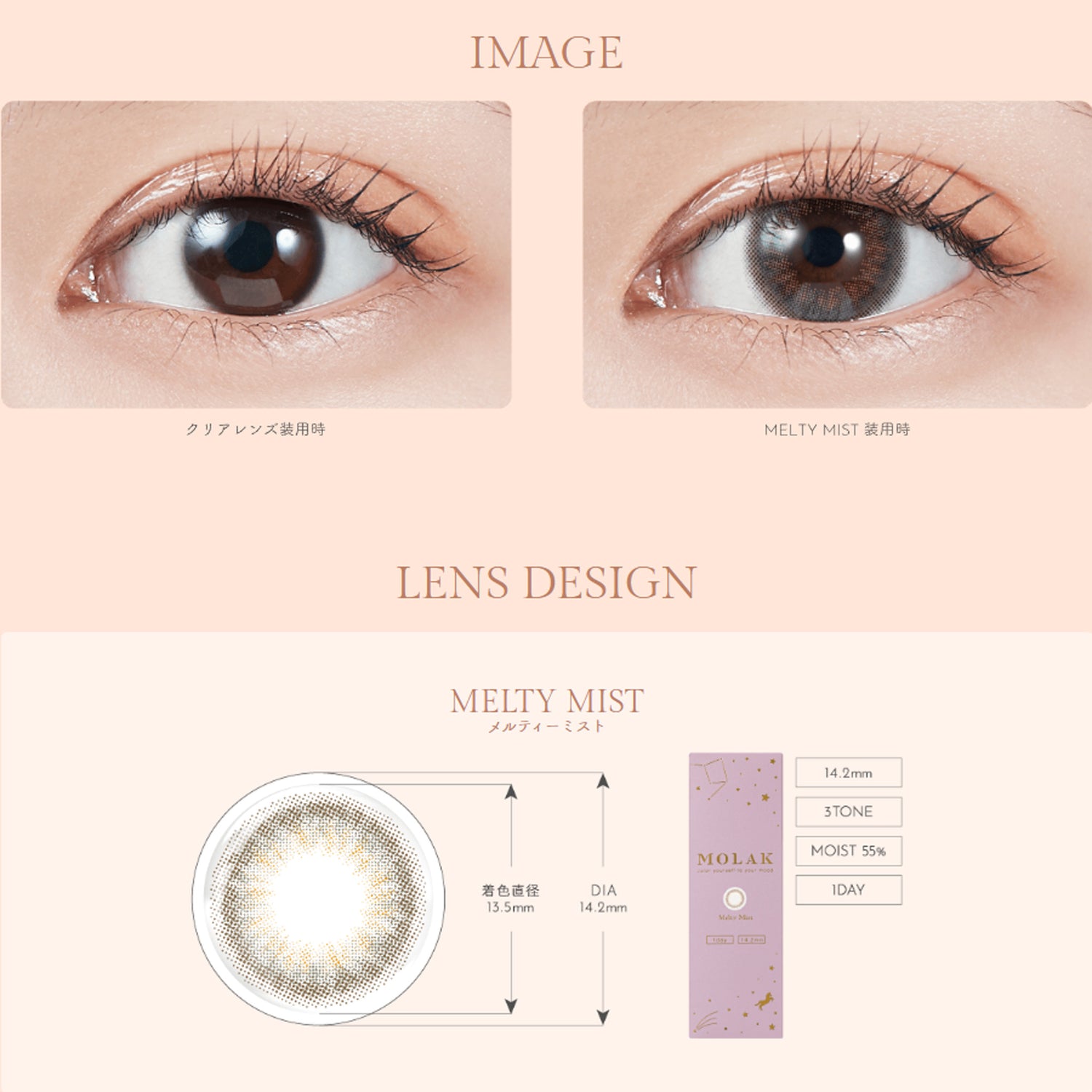 MOLAK 1Day Contact Lenses-Melty Mist 10pcs