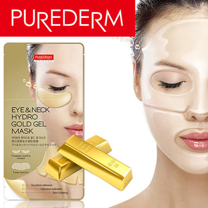 PUREDERM Eye &amp; Neck Hydro Gold Gel Mask 1+2pcs