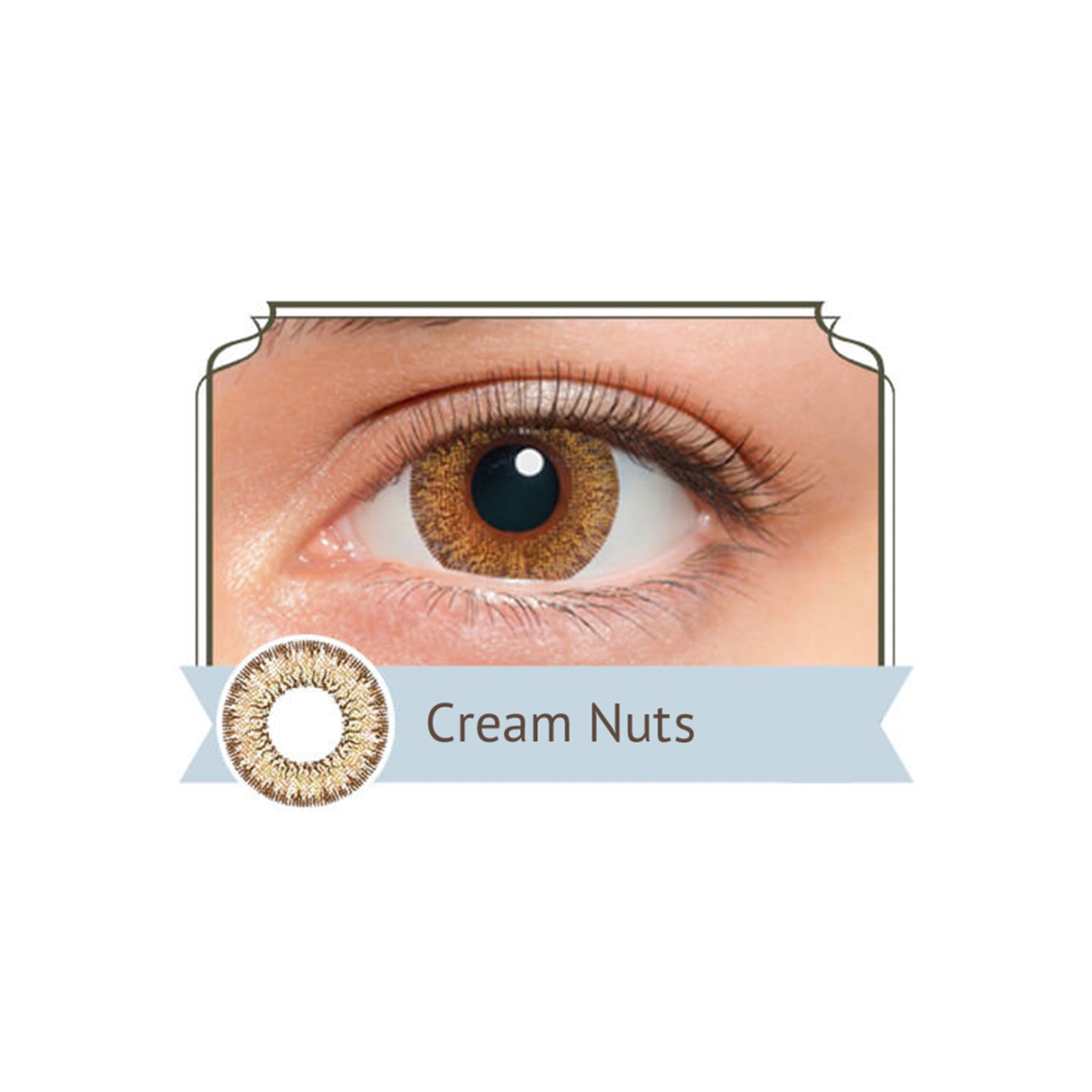 LIL MOON 1Month Contact Lenses-Cream Nuts 1pc
