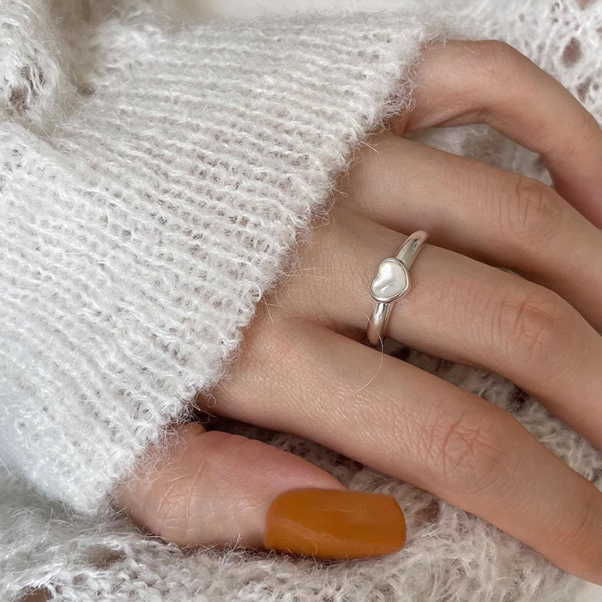 Heart Seashell Ring