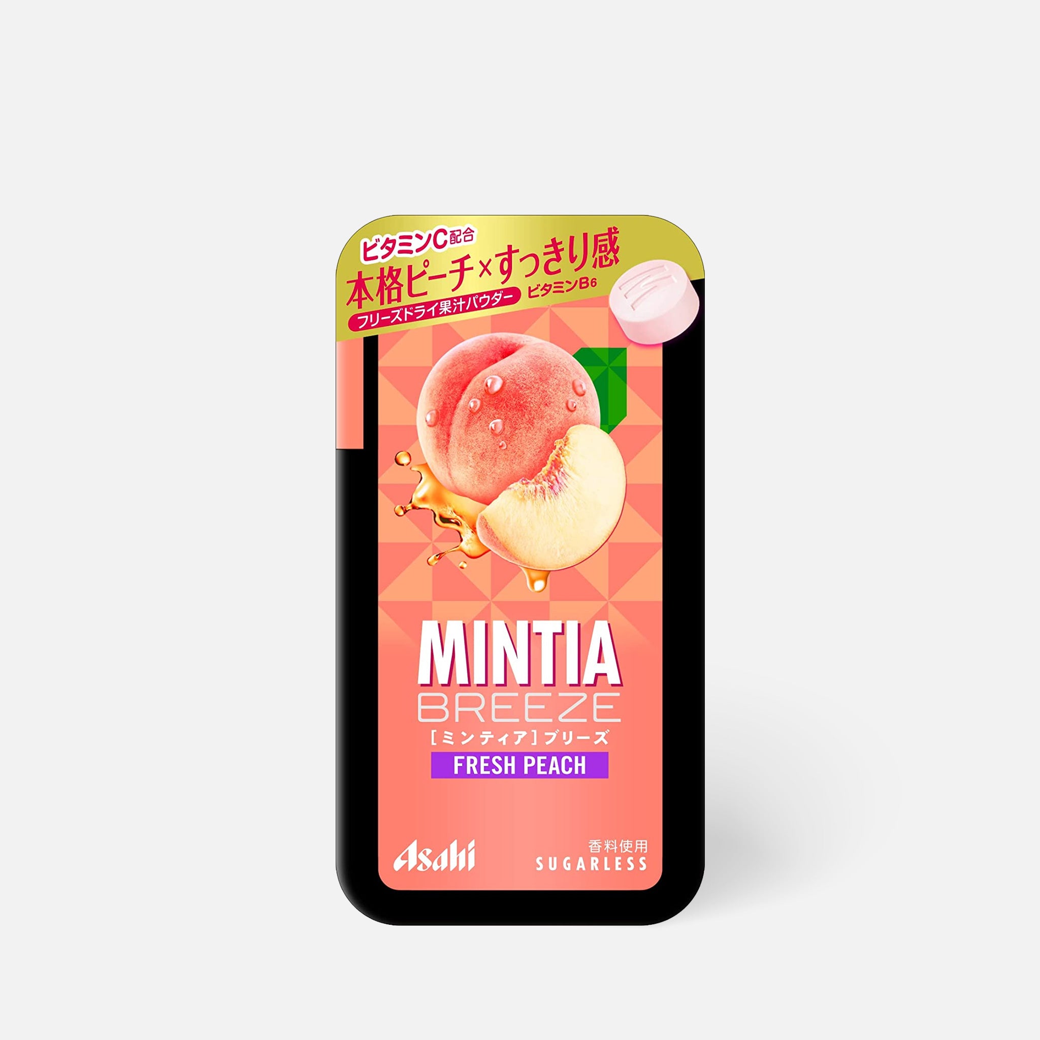 Asahi朝日 MINTIA BREEZE清凉感口气清新润喉糖无糖桃子 30粒