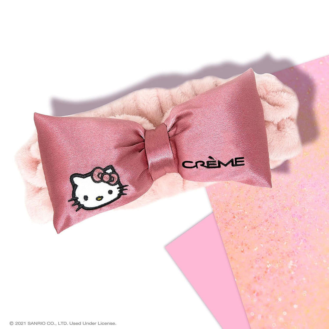 The Crème Shop Hello Kitty Plush Spa Headband Pink Satin