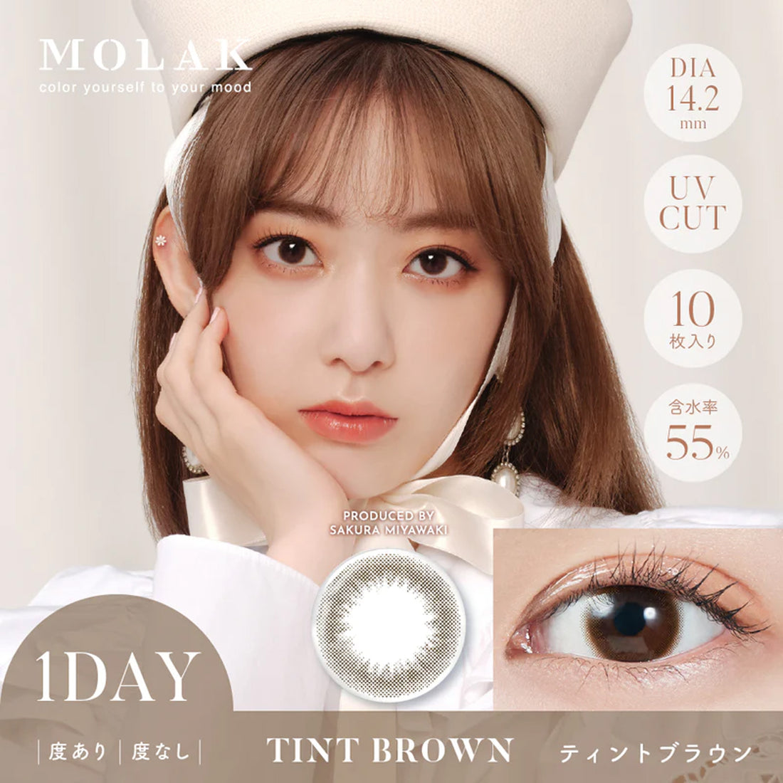 MOLAK 1Day Contact Lenses-Tint Brown 10pcs