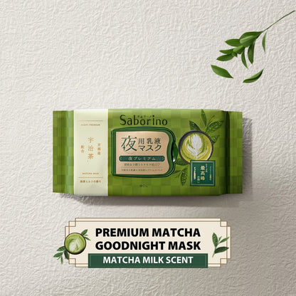 BCL Saborino Premium Matcha Milk Good Night Face Mask 28pcs