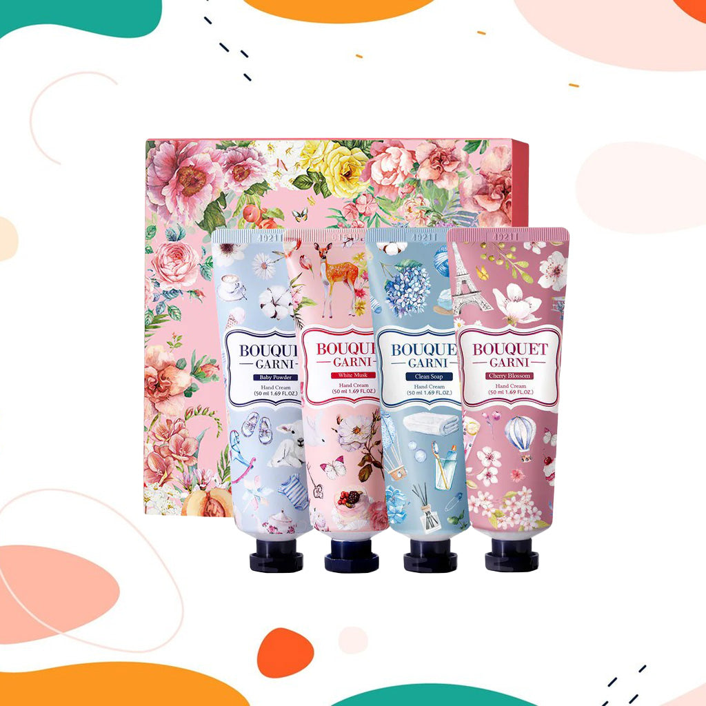 It includes four luxurious hand creams enriched with Nard extract, designed to nourish and hydrate dry hands. 