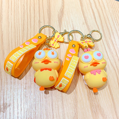 Big Eye Golden Rooster Keychain