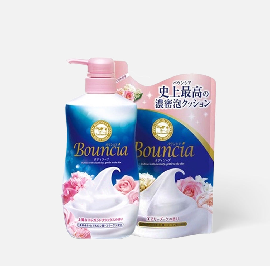 COW 品牌 Bouncia 优质沐浴皂套装 460ml+340ml 补充装