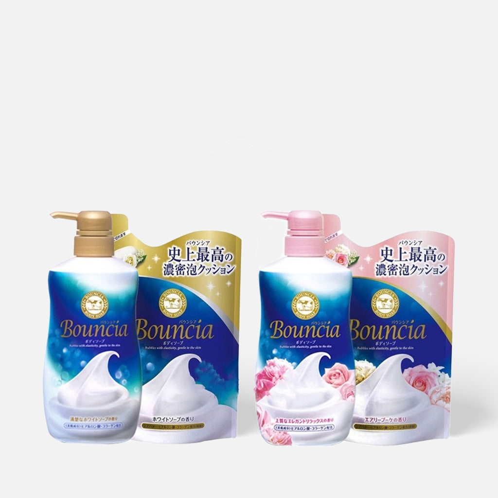 COW 品牌 Bouncia 优质沐浴皂套装 460ml+340ml 补充装