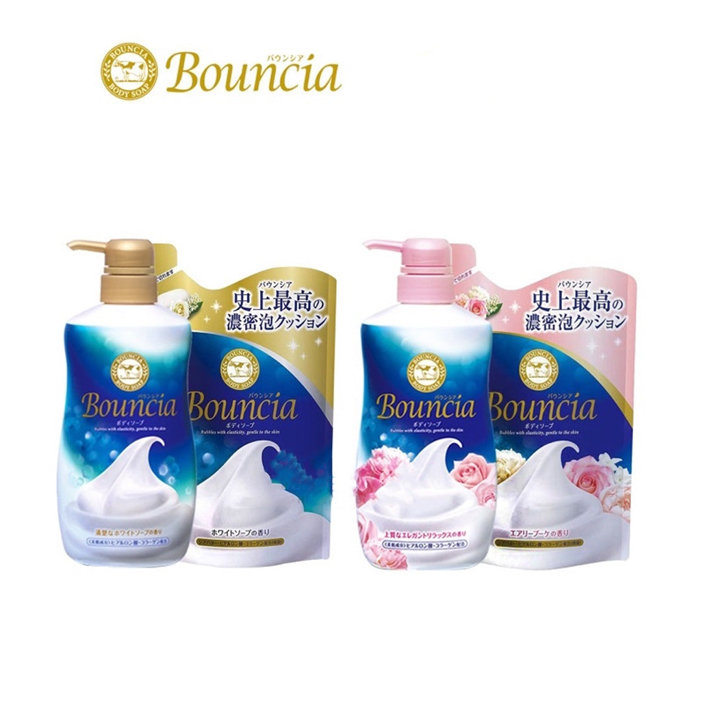 COW 品牌 Bouncia 优质沐浴皂套装 460ml+340ml 补充装