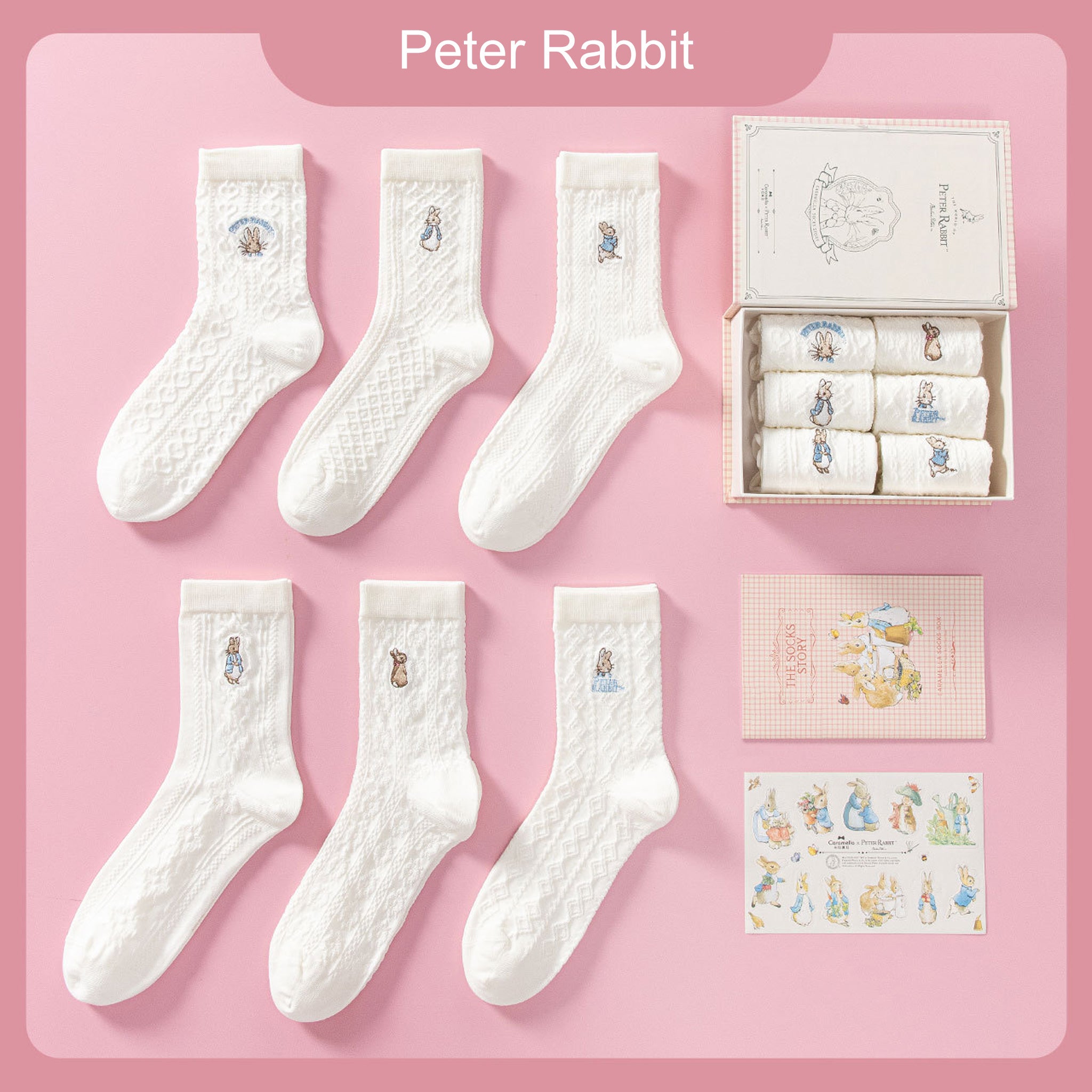 Caramella &amp; Peter Rabbit Socks Summer Edition Gift Box