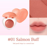 It is a creamy, lightweight blush that adds a soft, natural flush to the cheeks. 