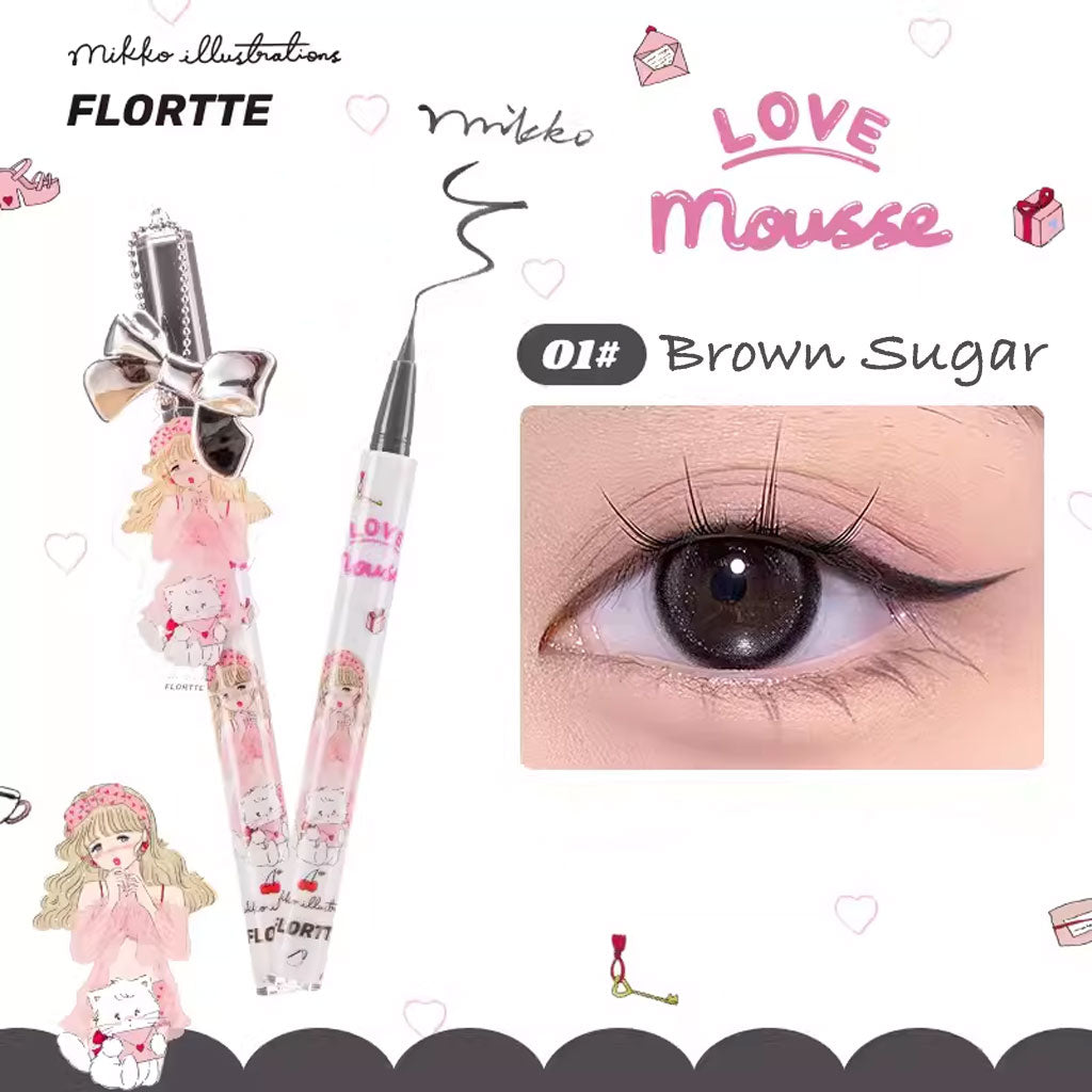 FLORTTE MIKKO Co-Branded Color Waterproof Eyeliner Pen Liquid