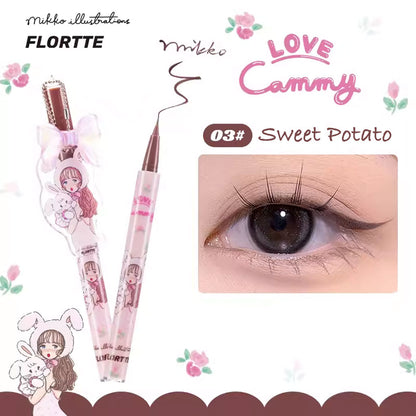 FLORTTE MIKKO Co-Branded Color Waterproof Eyeliner Pen Liquid