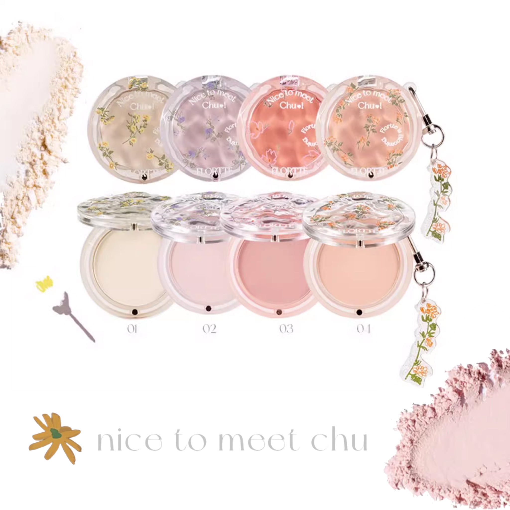 Flortte Nice to Meet Chu Blush Powder – W Cosmetics