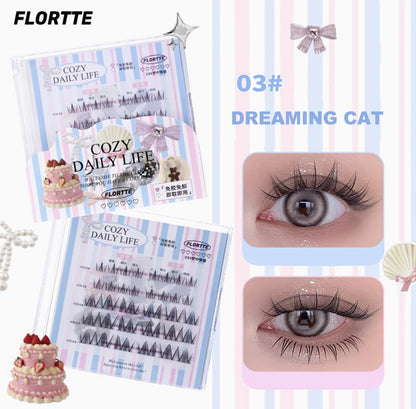 FLORTTE Segmented Self-Adhesive Glue-Free Flase Eyelash 5 pairs