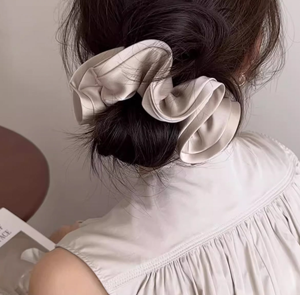 French Retro High-end Large Intestine Hair Tie