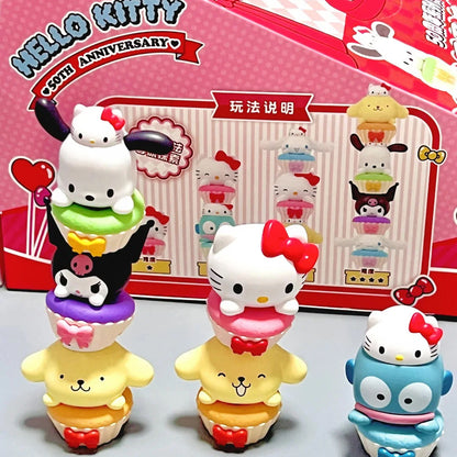 WANDIANWUXIAN Sanrio Characters Hello Kitty 50th Anniversary Series Mini Beans Blind Bag