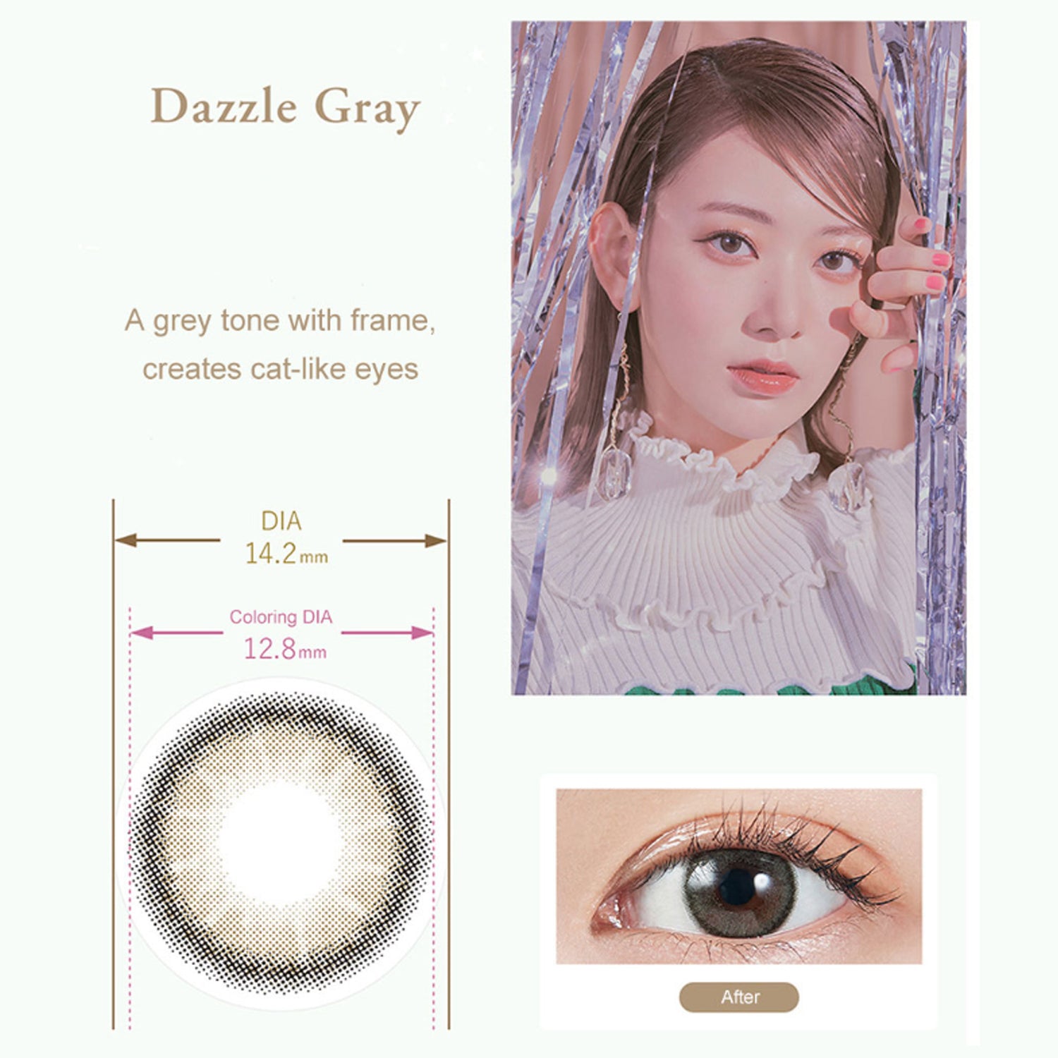 MOLAK 1Month Color Lens-Dazzle Gray 2pcs