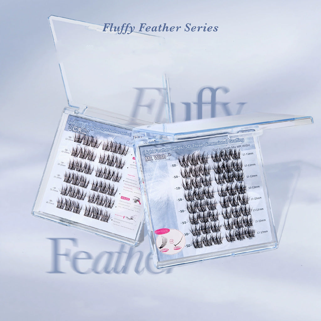 MR.WISH 5D Grafting Style False Eyelashes Fluffy Feather Lively