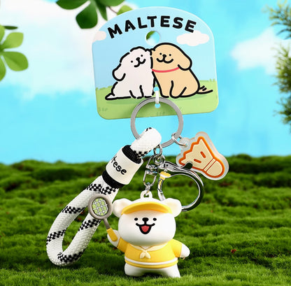 Maltese Sports Game Keychain