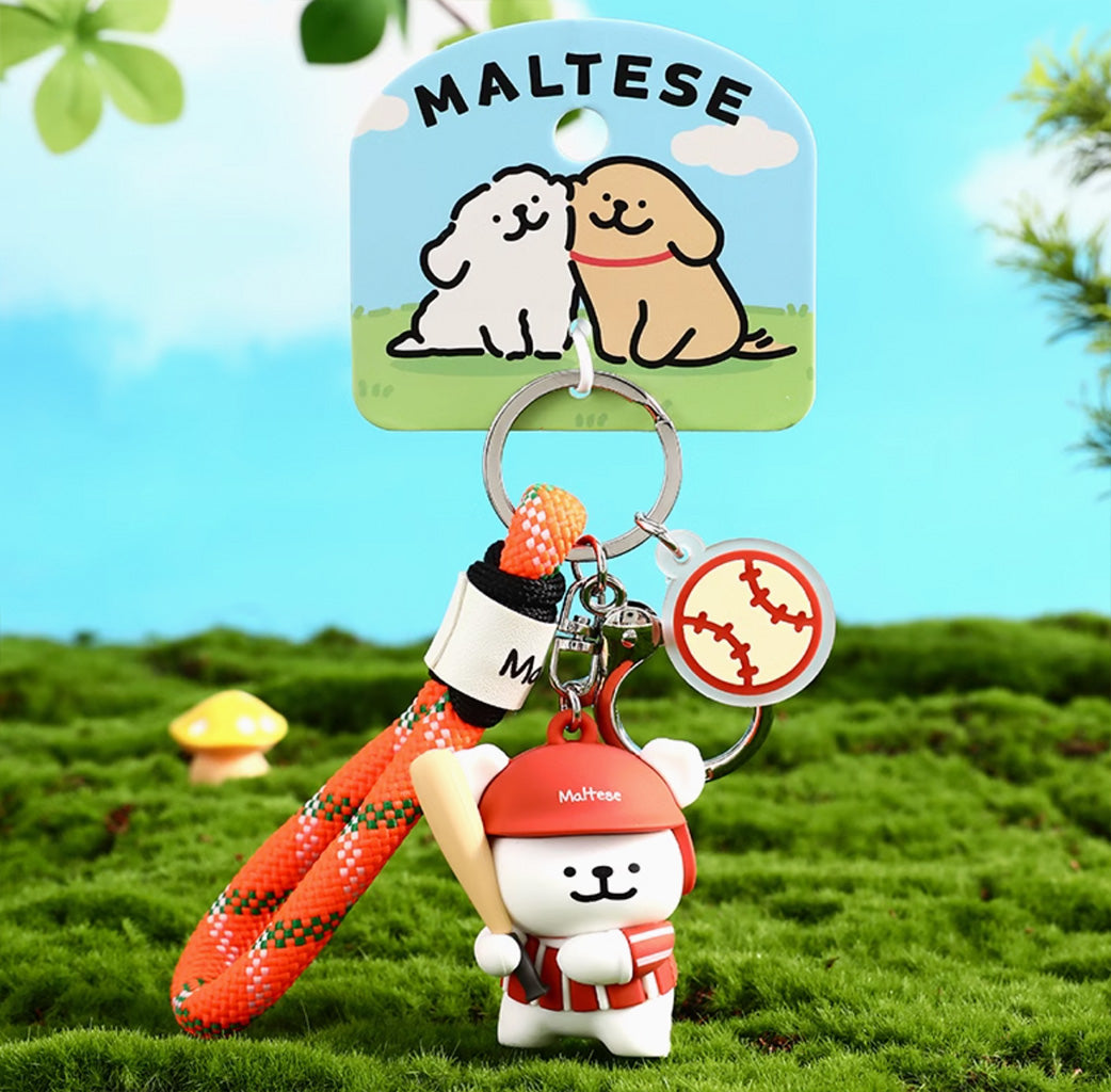 Maltese Sports Game Keychain