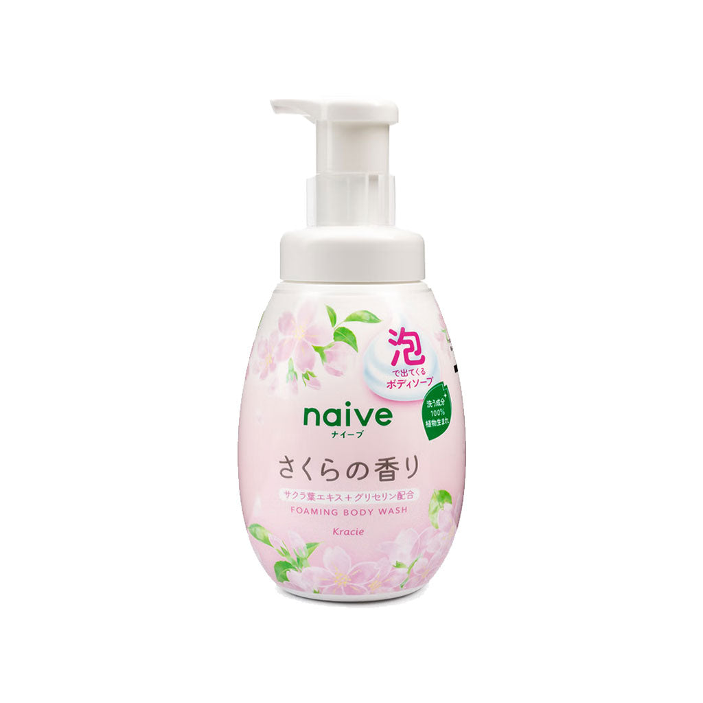 NAIVE Foam Body Soap Sakura Scent Pump 600ml