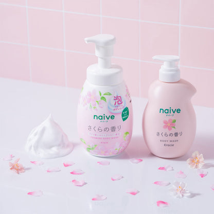 NAIVE Foam Body Soap Sakura Scent Pump 600ml