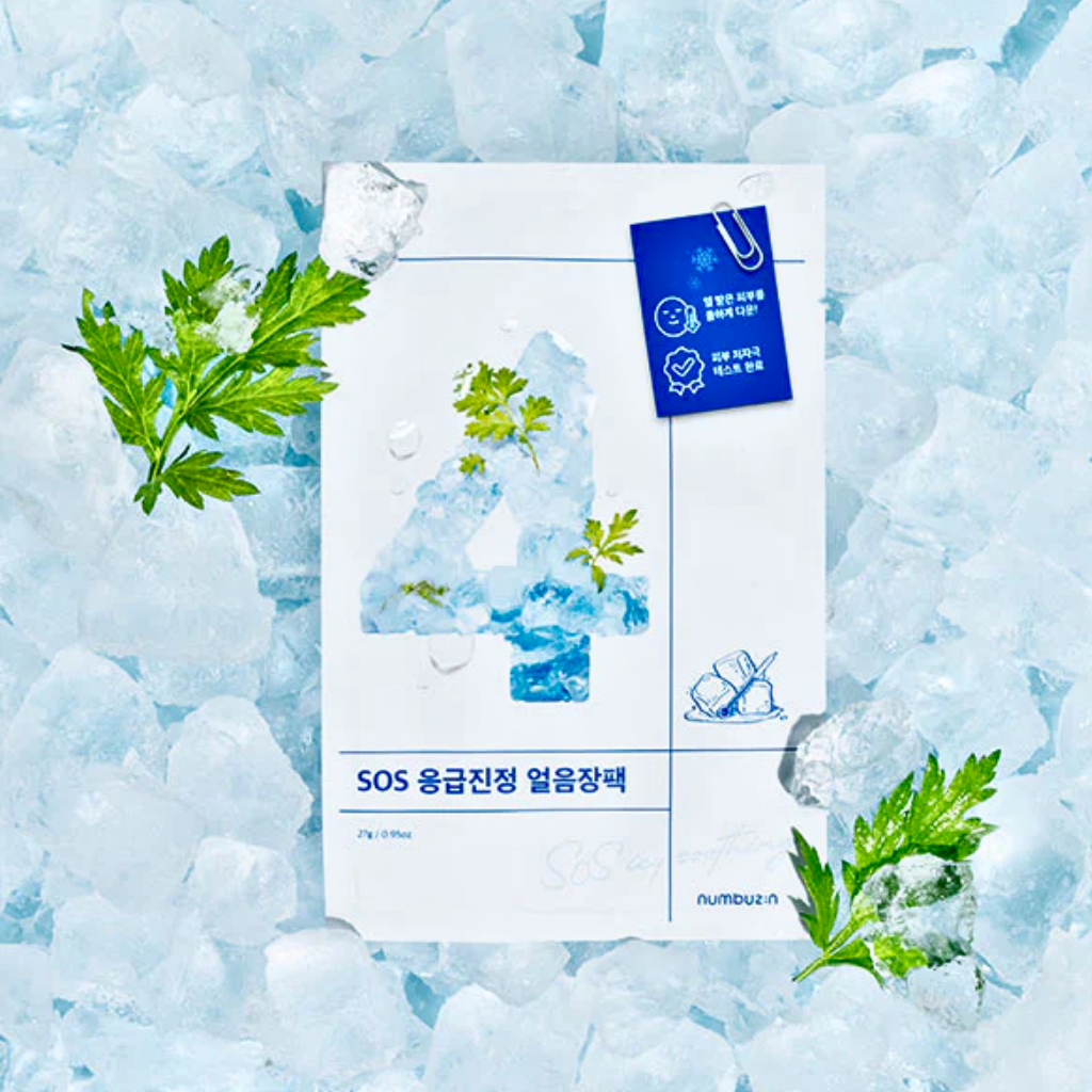 numbuzin No.4 Icy Soothing Sheet Mask 4pcs