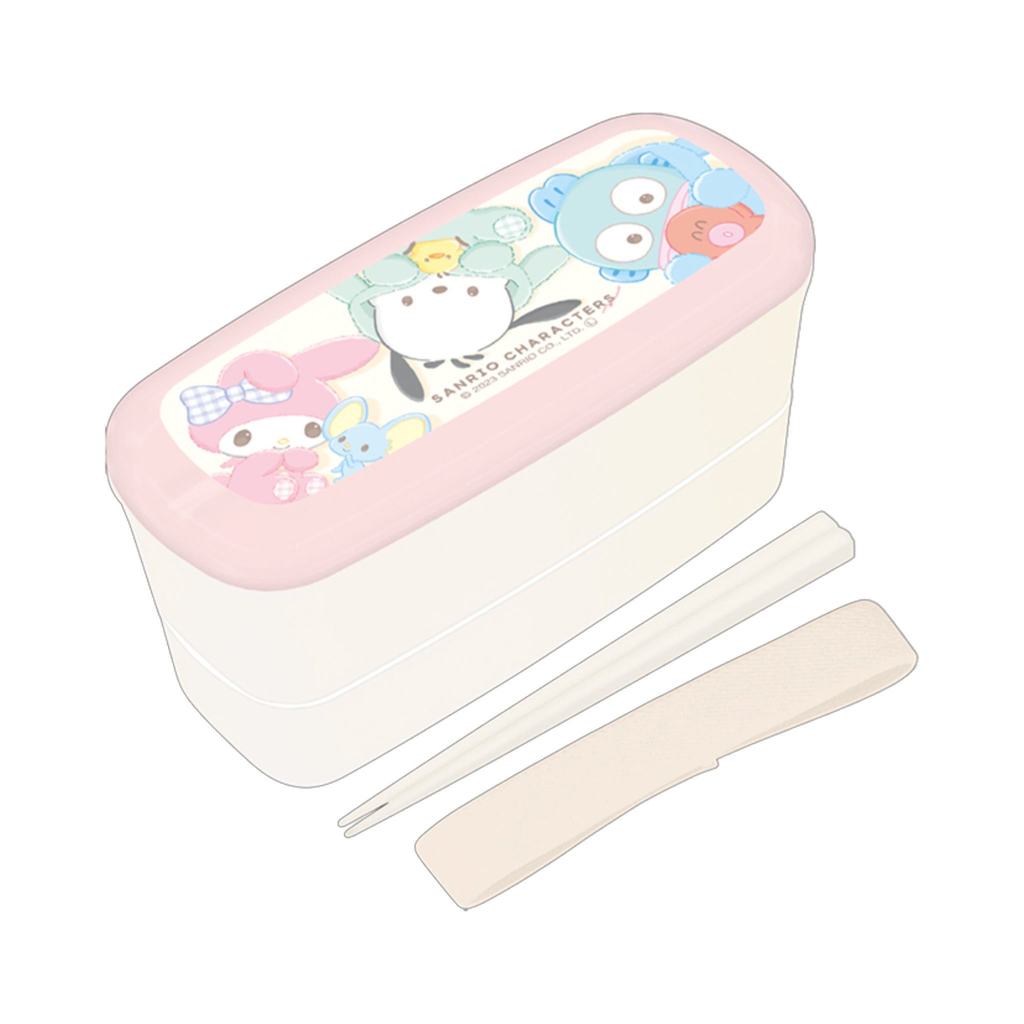 Sanrio Characters Antibacterial 2-tier lunch box