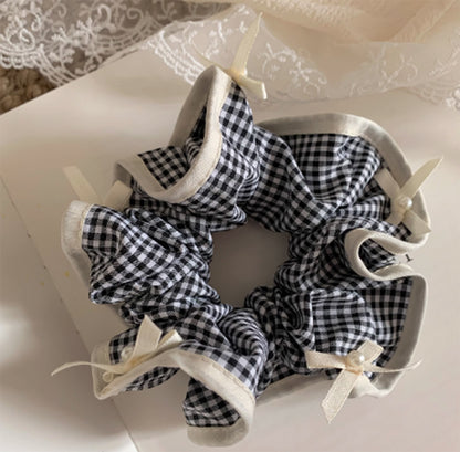 Plaid Bow Style Hair Tie