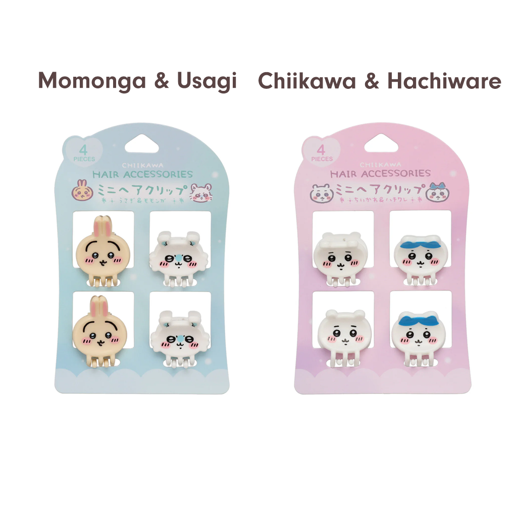 SHOBIDO Chiikawa Mini Hair Claw Clip Set 4 pcs