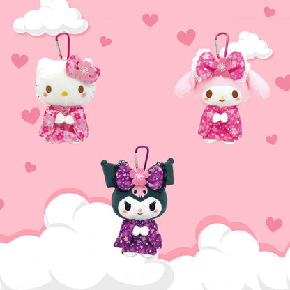 The unique design allows the eco bag to be stored as a cute plush mascot, features the beloved character Kuromi,My Melody and Hello Kitty, dressed in a traditional Japanese outfit.