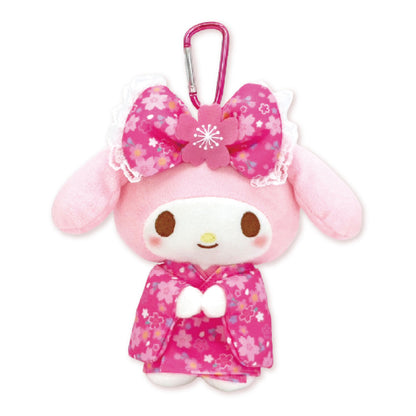 The unique design allows the eco bag to be stored as a cute plush mascot, features the beloved character My Melody, dressed in a traditional Japanese outfit.