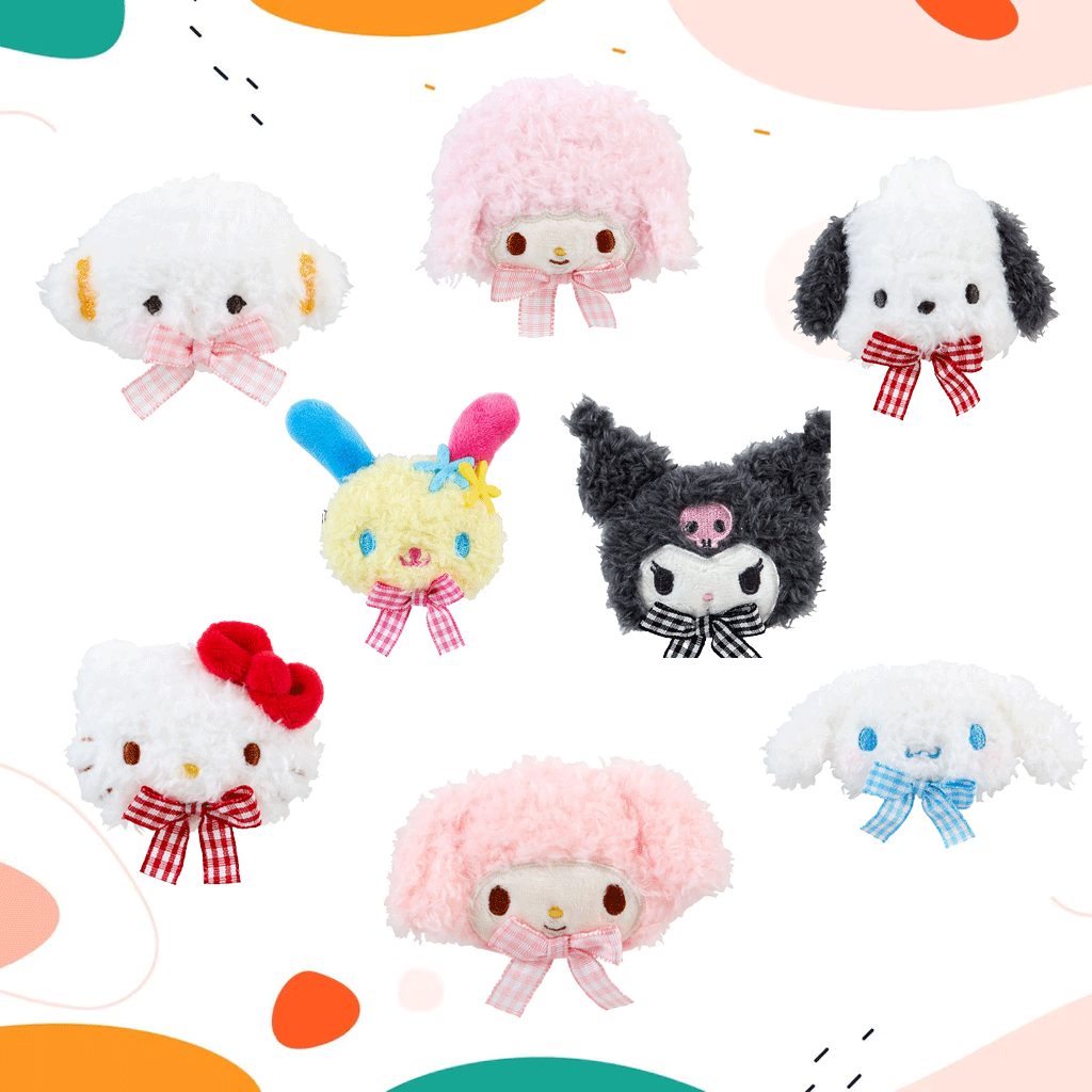 It is a charming hair accessory designed to feature the adorable faces of popular Sanrio characters. 