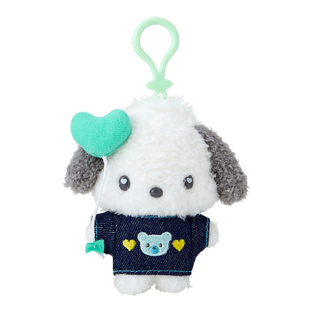 It is a stylish and functional accessory designed to hold and display your favorite Sanrio plush mascots or keychains. 