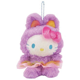 a touch of kawaii charm to your everyday accessories with the Sanrio X Nakajima Mascot Holder Hello Kitty.Purple Bunny Suit.