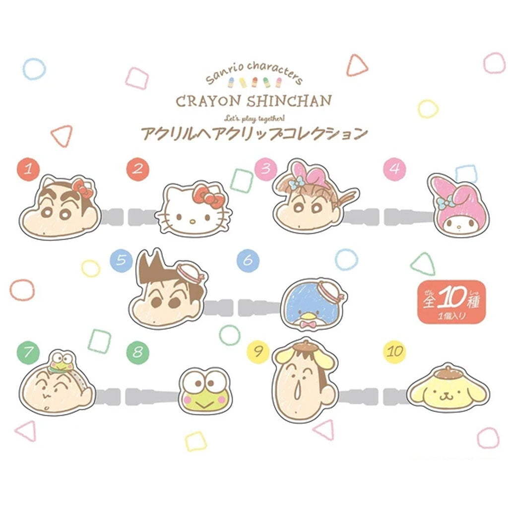 Sanrio Characters x Crayon Shin-chan Trading Bangs Clip Blind Box