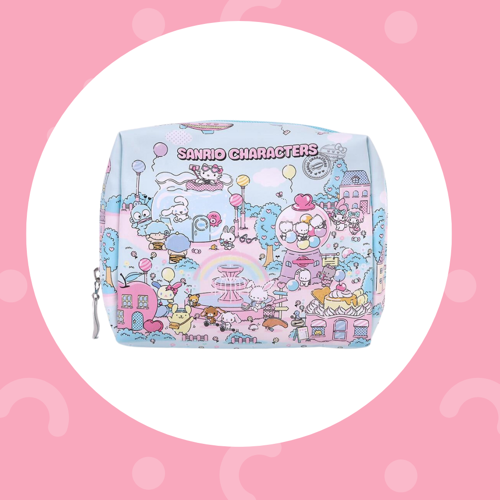 Introducing the Sanrio Fantasy Trip Pouch, a must-have accessory from the enchanting Fantasy Trip collection. 