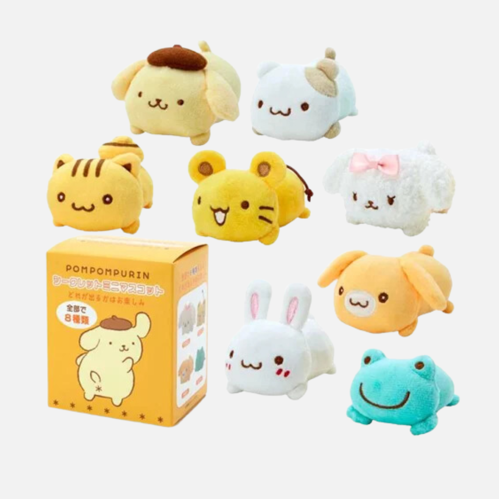 Each box is a treasure trove of surprise, containing one of several possible plush designs of Pompompurin, the lovable golden retriever character.