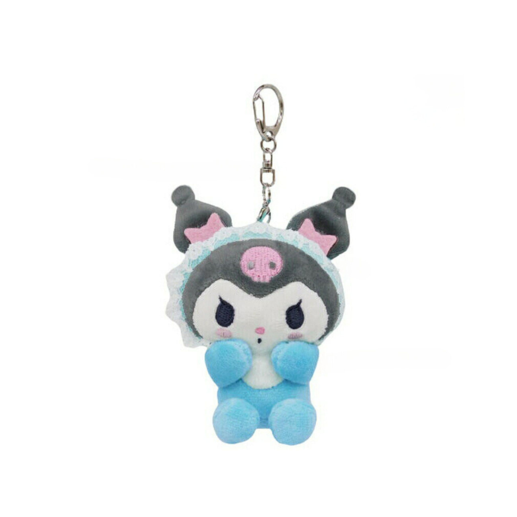 It is a delightful collaboration between Sanrio and Nakajima, bringing your favorite characters to life in a charming and functional accessory.Kuromi Baby Blue.