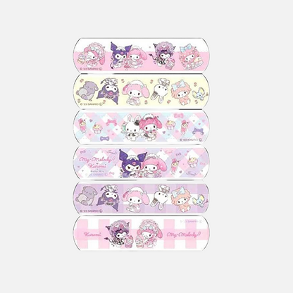 Santan Sanrio Cute Aid Bandages Melody &amp; Kuromi 18pcs