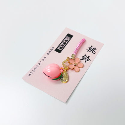 Sensoji Peach Bell with Pink Petal Design